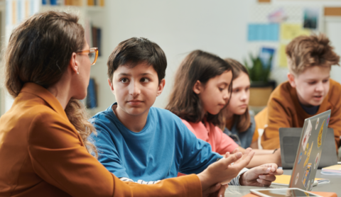 children in a classroom